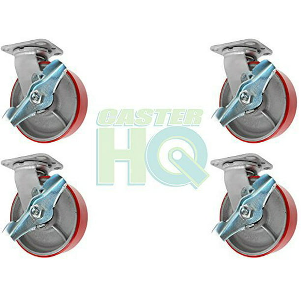 4X 10kg Universal Swivel Casters 1" Wheels Castor White PP Nylon Roller Wc3